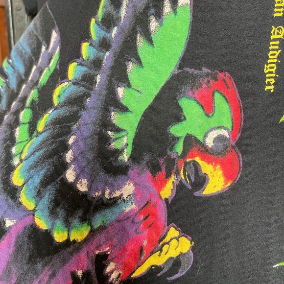 🦜🌴🦋💛Ed Hardy by Christian Audigier long tee🖤 - Picture 7 of 8